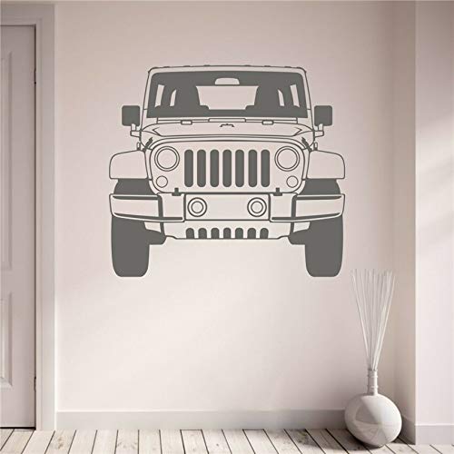 Iconic Jeep Wrangler Front View Wall Decal | Off-Road SUV Vinyl Art