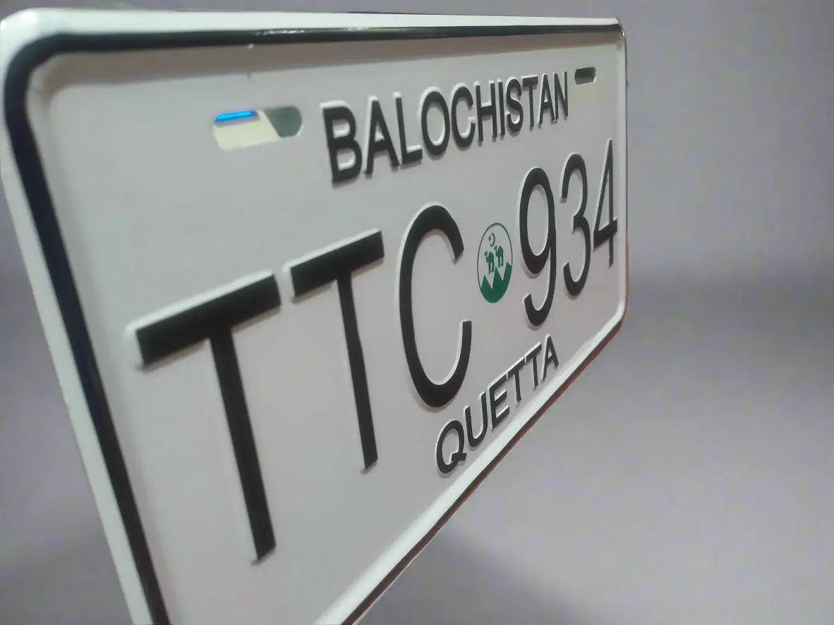 Balochistan Quetta Replica Upper Side Embossed Number Plate My Store