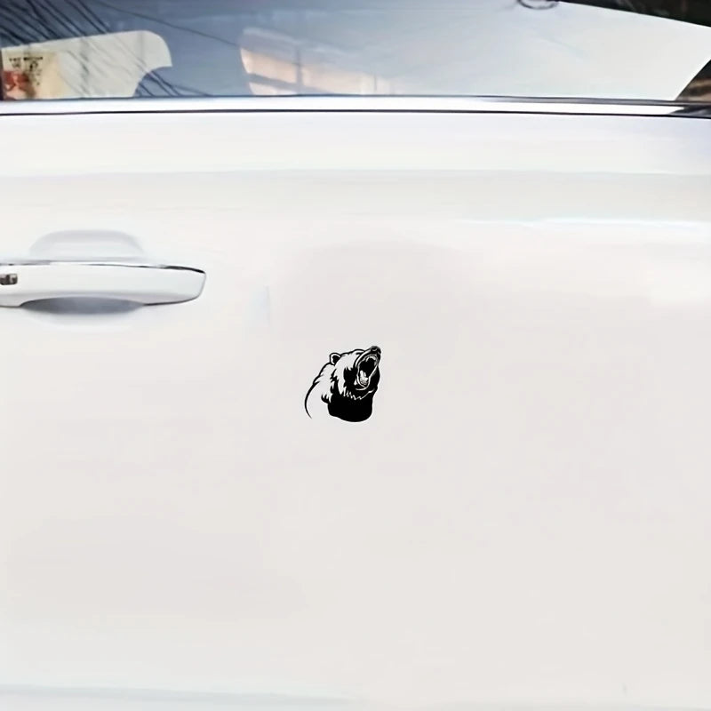 Roaring Bear Head Car Sticker – Unleash the Power Marif Creations