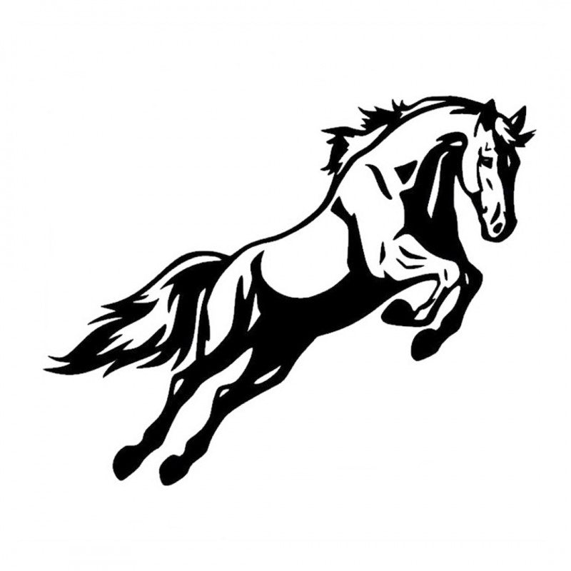 Horse Jumping Car Sticker – Elegant Vinyl Decal for Cars Marif Creations