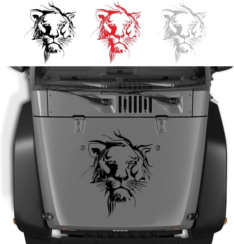Fierce Lion Car Sticker – Body Side, Hood & Skirt Vinyl Decal Marif Creations