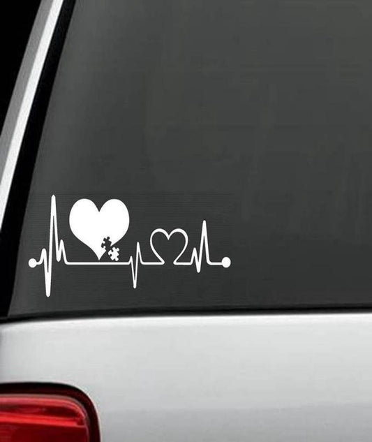 Heartbeat Lifeline Car Sticker – Pulse Monitor Style Vinyl Decal Marif Creations