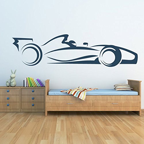 Dynamic Formula 1 Race Car Silhouette Wall Decal | Speed & Motorsport Vinyl Art Marif Creation