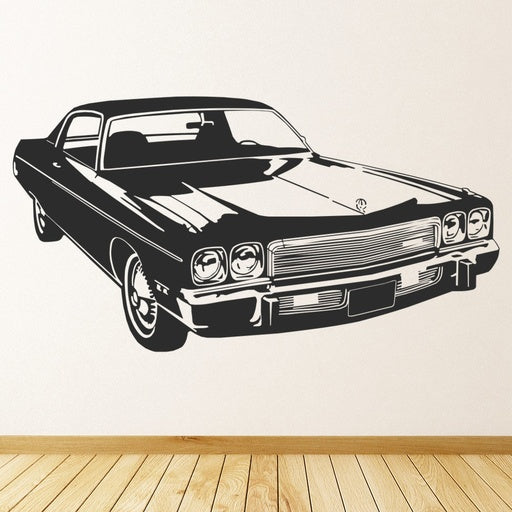 Vintage American Classic Car Vinyl Wall Decal | Retro Automotive Art Marif Creation