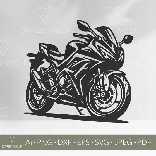 Sport Bike Vector Art & SVG Files for Cricut | Motorcycle Digital Design Bundle Marif Creation