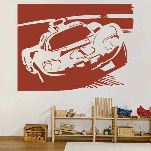 Classic Race Car Vinyl Wall Decal | Vintage Motorsports Wall Art Marif Creation