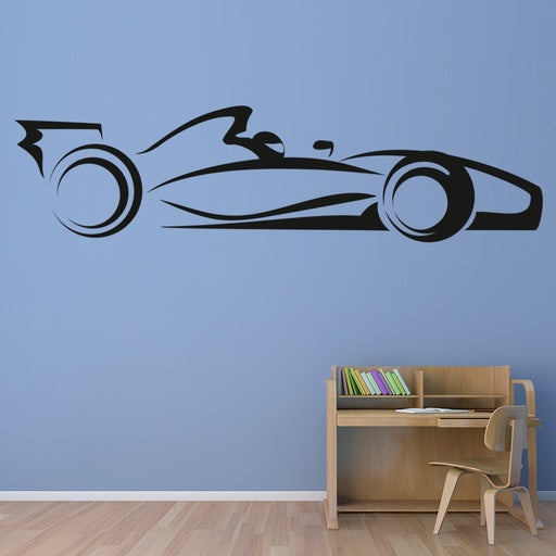 Dynamic F1 Race Car Silhouette Wall Decal | Formula 1 Inspired Vinyl Art Marif Creation