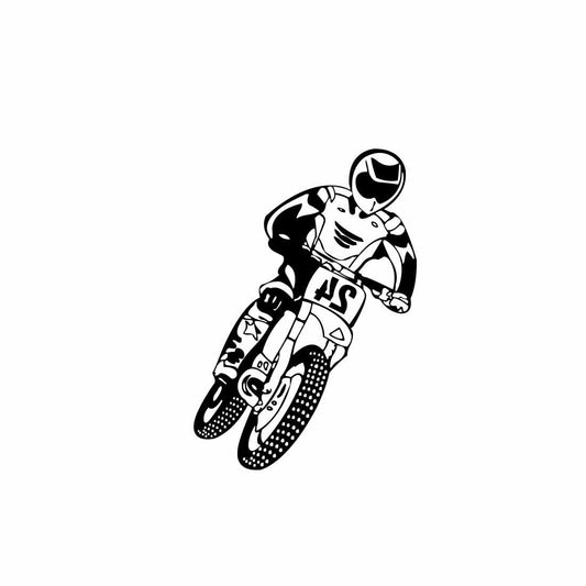 Dynamic Motocross Dirt Bike Rider Wall Decal | Extreme Sports Action Art (Copy) Marif Creation