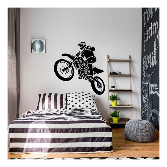 Epic Motocross Dirt Bike Rider Jump Wall Decal | Extreme Sports Room Decor (Copy) Marif Creation
