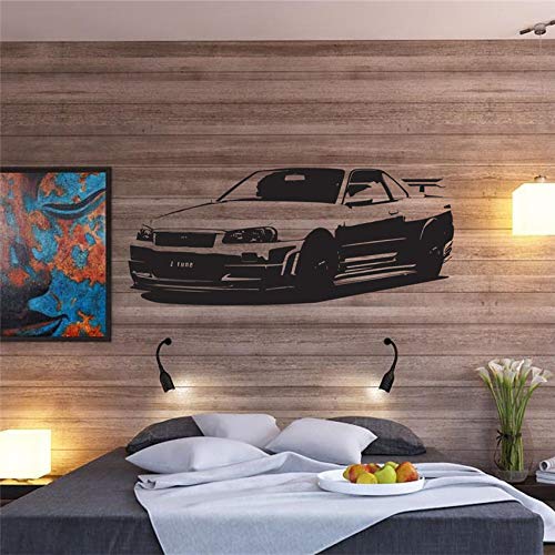 Legendary Nissan Skyline GT-R R34 'Z-Tune' Style Wall Decal | JDM Icon Vinyl Art Marif Creation