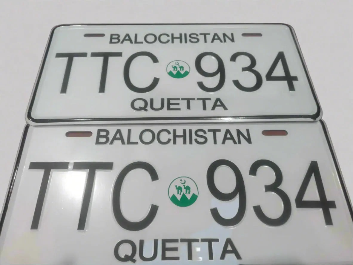 Balochistan Quetta Replica Upper Side Embossed Number Plate My Store
