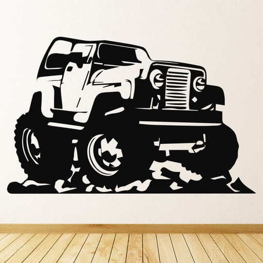 Rugged 4x4 Off-Road Vehicle Wall Decal | Adventure SUV Silhouette Art Marif Creation