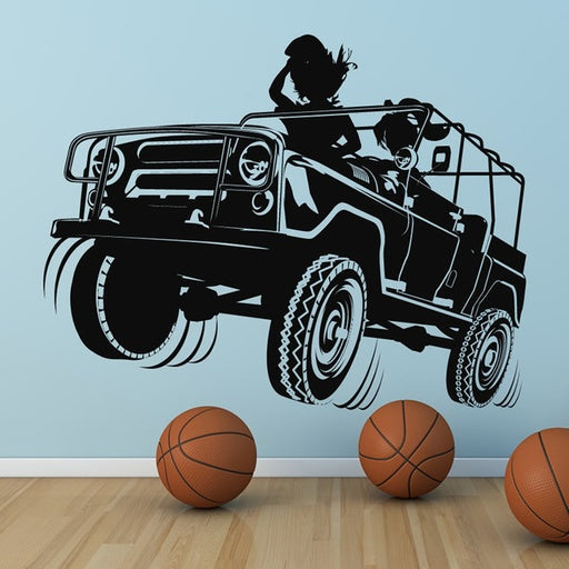 Thrilling Off-Road Jeep Adventure Wall Decal | Dynamic Vinyl Art for Kids & Enthusiasts Marif Creation