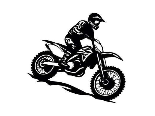 Motocross Rider Dirt Bike Vinyl Wall Decal | Extreme Sports Wall Art (Copy) Marif Creation