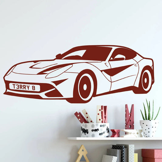 Luxury Sports Car Vinyl Wall Decal | Modern Automotive Art for Enthusiasts Marif Creation