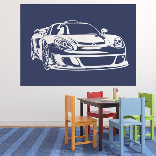 Luxury Sports Car Wall Decal | Modern Automotive Art for Kids Room Marif Creation