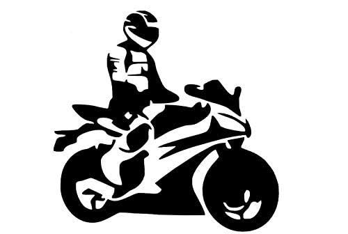 Sportbike Rider Silhouette Wall Decal | Dynamic Motorcycle Vinyl Art (Copy) Marif Creation