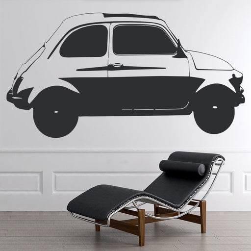 Vintage Classic Car Silhouette Wall Decal | Retro Italian Style Automotive Art Marif Creation