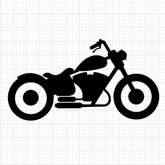 Classic Motorcycle Silhouette Vinyl Wall Decal | Biker Garage & Man Cave Art Marif Creation