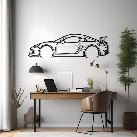 Luxury Sports Car Silhouette Metal Wall Art | Modern Automotive Decor Marif Creation