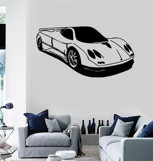 Sleek Sports Car Wall Decal | Exotic Supercar Vinyl Art for Modern Decor Marif Creation