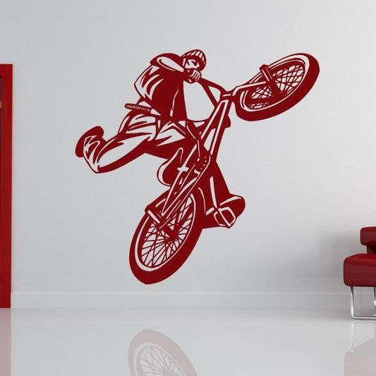 Dynamic BMX Rider Wall Decal | Extreme Sports Vinyl Art Marif Creation