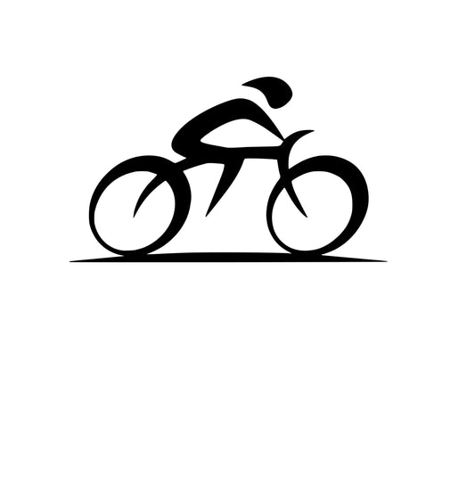 Minimalist Bicycle Rider Silhouette Wall Decal | Dynamic Cycling Art Marif Creation