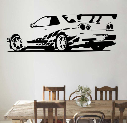 High-Performance Sports Car Silhouette Wall Decal | JDM Racing Vinyl Art Marif Creation