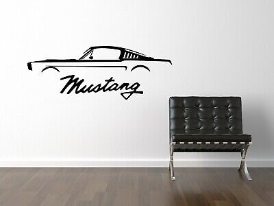 Classic Ford Mustang Silhouette Wall Decal | Iconic Car Vinyl Art Marif Creation