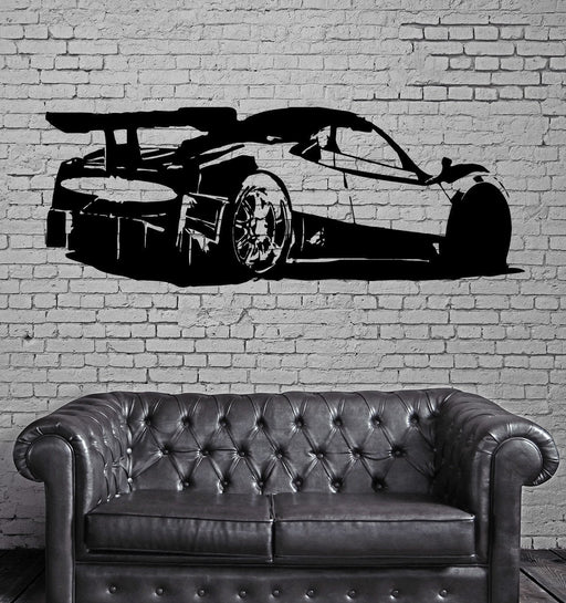 Sleek Sports Car Silhouette Wall Decal | Modern Automotive Vinyl Art Marif Creation