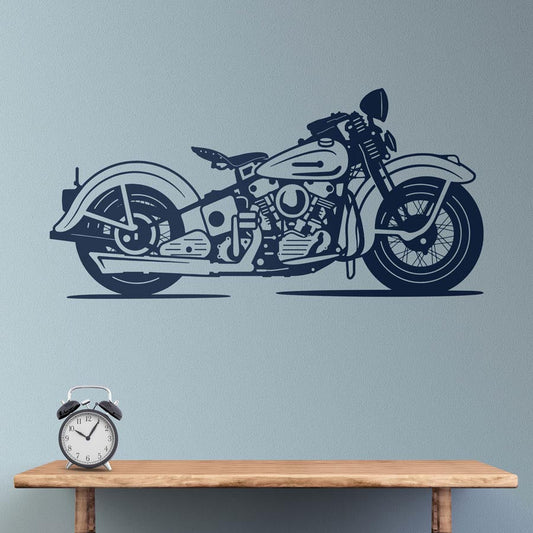 Classic Motorcycle Vinyl Wall Decal | Vintage Bike Art Marif Creation