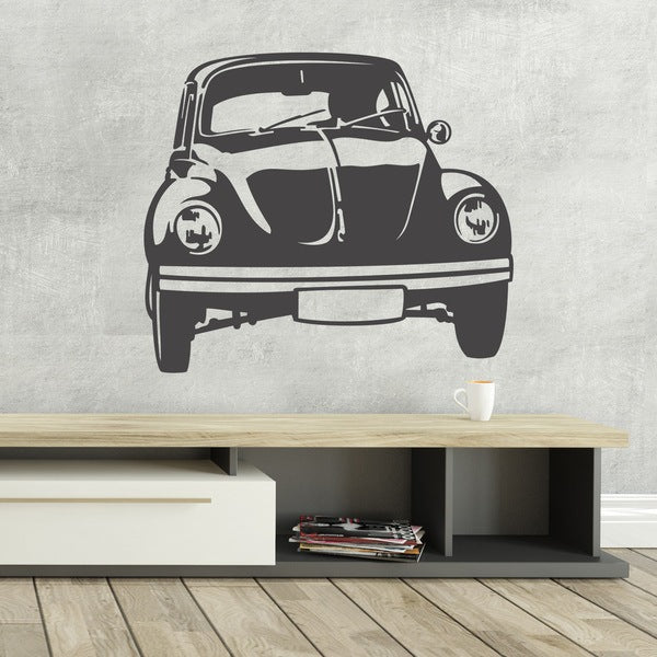 Classic Volkswagen Beetle Car Wall Decal | Vintage Automotive Vinyl Art Marif Creation