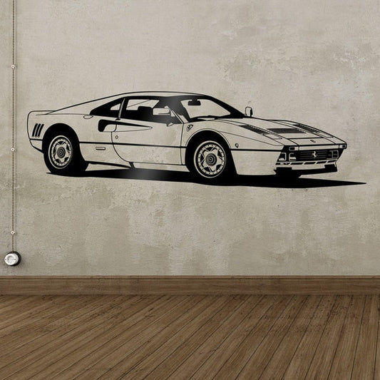 Ferrari 288 GTO Classic Sports Car Outline Wall Decal | Automotive Art Decor Marif Creation