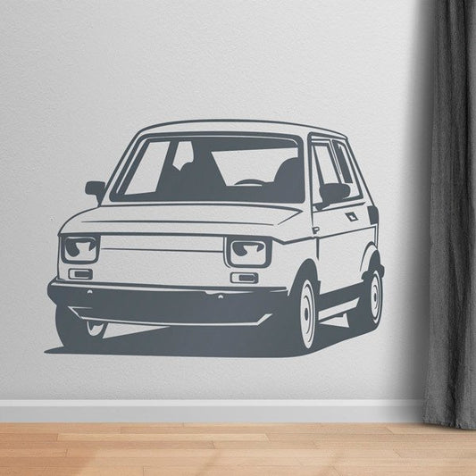Classic Retro Car Silhouette Wall Decal | Vintage Automobile Vinyl Art Marif Creation