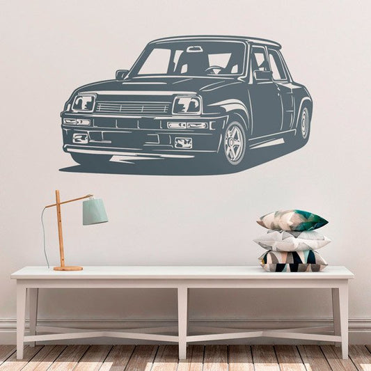 Classic Renault 5 Turbo Car Vinyl Wall Decal | Iconic Retro Automotive Art Marif Creation