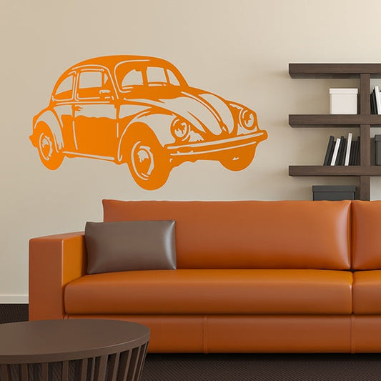 Iconic Volkswagen Beetle Wall Decal | Retro Classic Car Vinyl Art Marif Creation