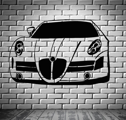 Sleek Sports Car Silhouette Vinyl Wall Decal | Modern Automotive Art Marif Creation