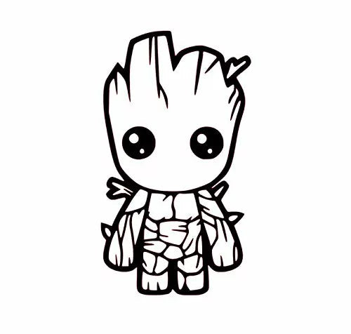 Baby Groot Car Sticker – Cute Vinyl Decal for Cars Marif Creations