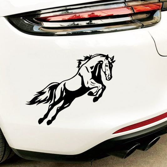 Horse Jumping Car Sticker – Elegant Vinyl Decal for Cars