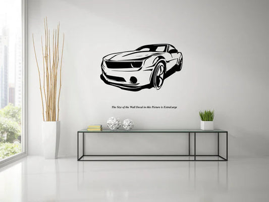 Chevrolet Camaro Style Sports Car Wall Decal | Modern Automotive Vinyl Art Marif Creation
