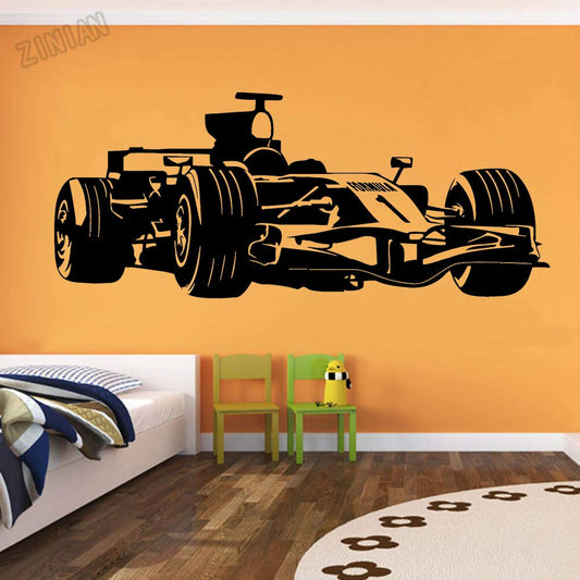Dynamic Formula 1 Race Car Wall Decal | Grand Prix Vinyl Art for Kids & Teens Marif Creation
