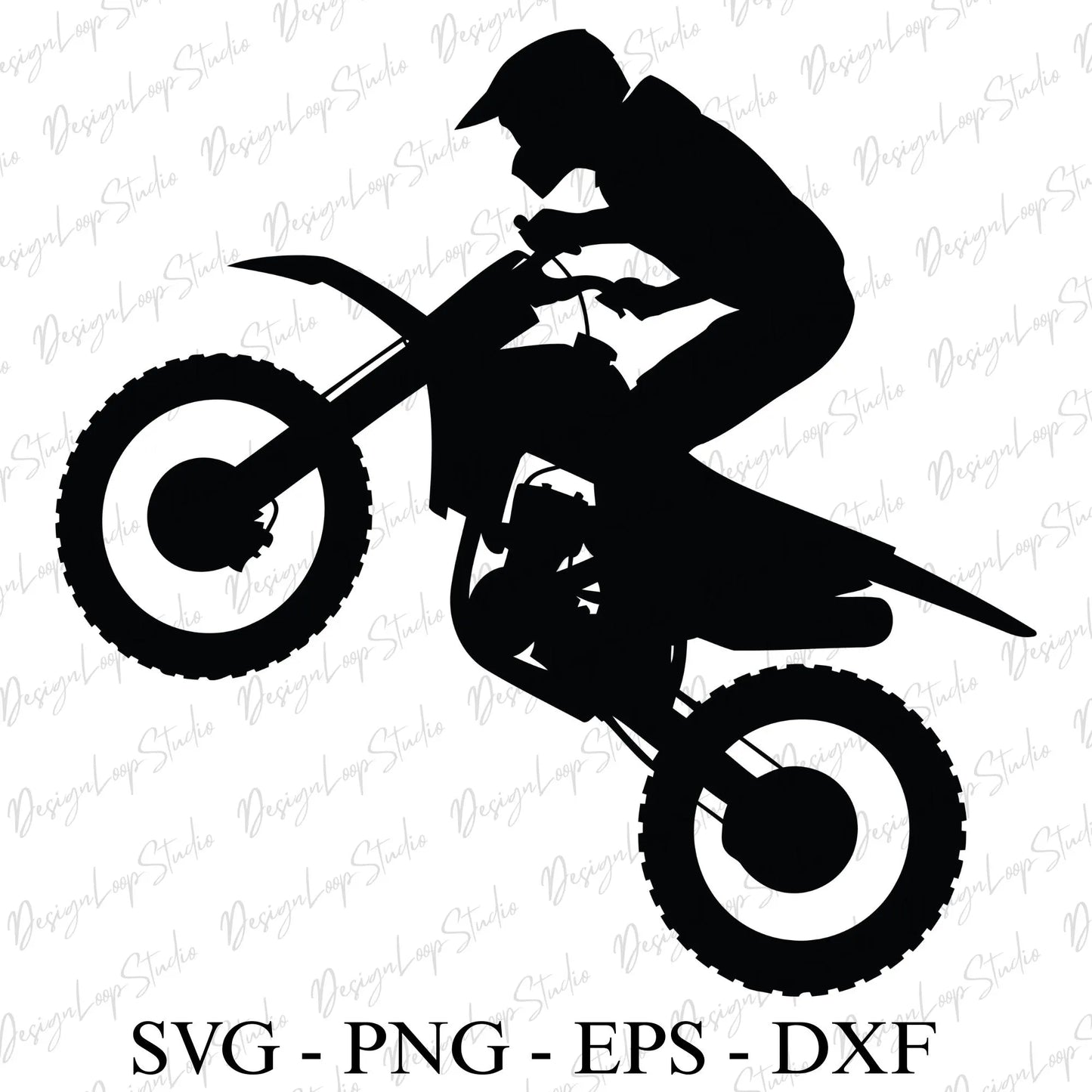 Dynamic Motocross Rider Wheelie Wall Decal | Dirt Bike Action Vinyl Art