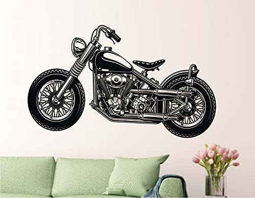 Detailed Classic Cruiser Motorcycle Wall Decal | Vintage Bike Vinyl Art Marif Creation