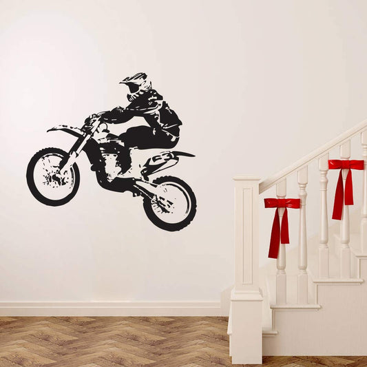 Vintage Motorcycle 'Made Like A Gun' Wall Decal | Retro Bike Quote Art Marif Creation