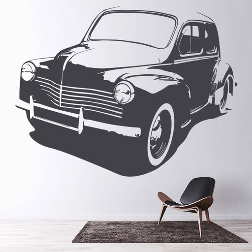 Vintage Classic Car Wall Decal | Retro Automotive Vinyl Sticker Art ...