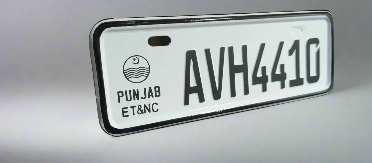 Punjab Style Upper Side Embossed Replica Number Plates (Bike) My Store