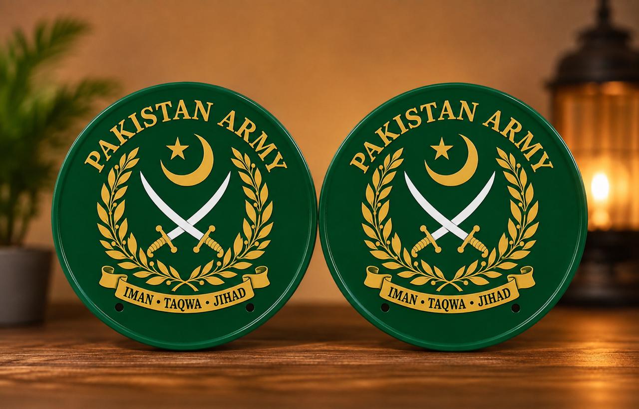Pakistan Army (Round Plates)  (front & back Pair) Marif Creations