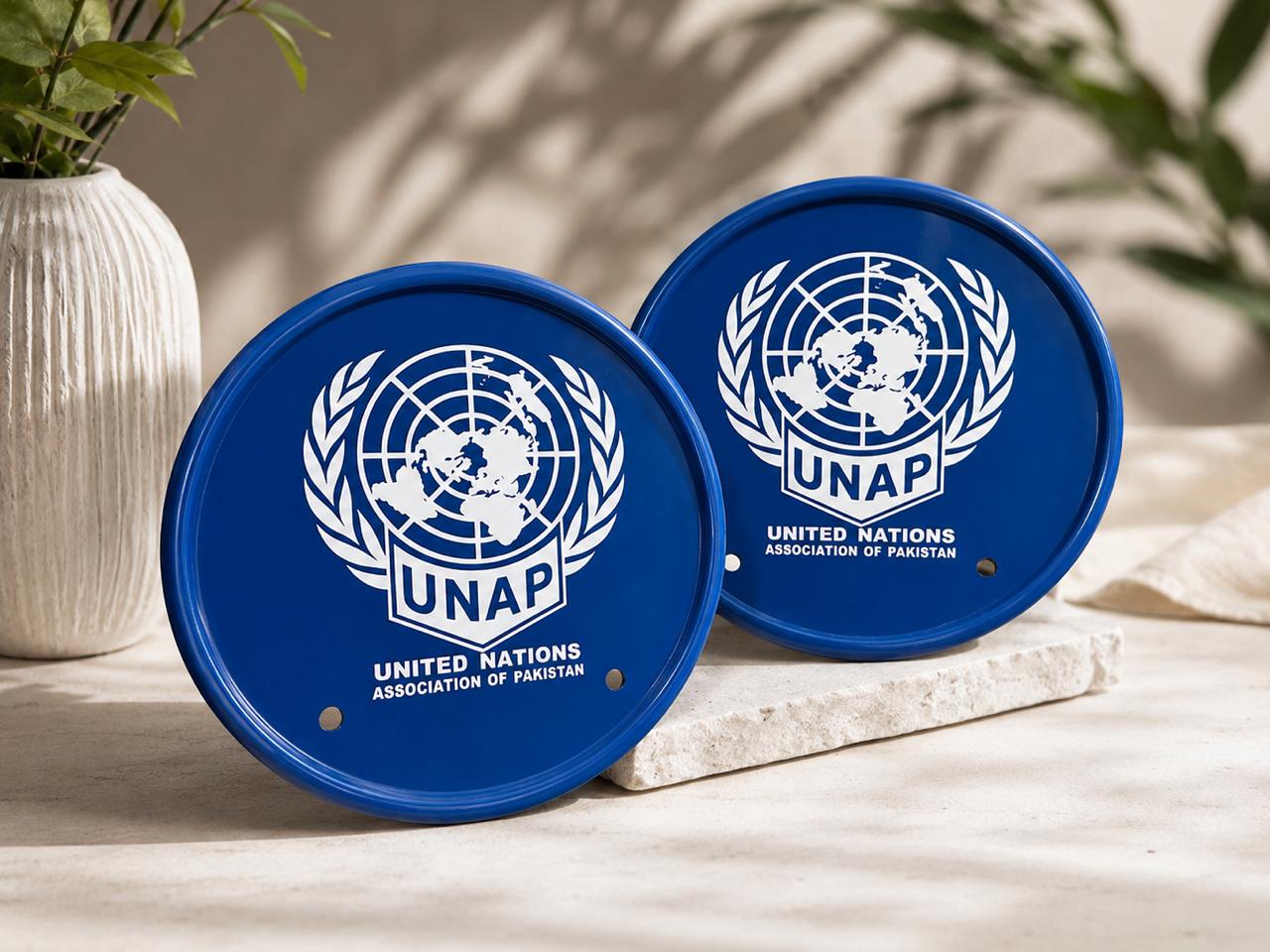 UNAP Round Logo Plates (Round Plates)  (front & back Pair) (Copy) Marif Creations