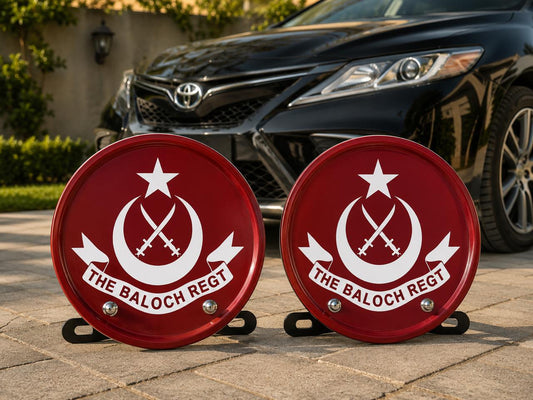 The Baloch Regiment Round Logo Plates (front & back Pair) Marif Creations