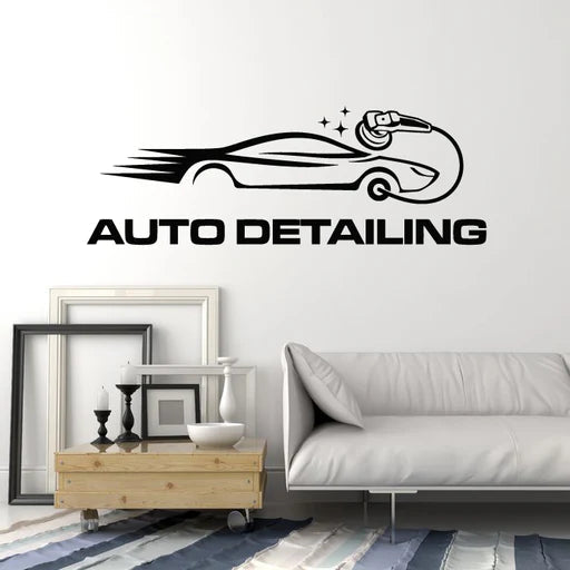 Auto Detailing Car Wash Vinyl Wall Decal | Garage & Shop Decor Marif Creation